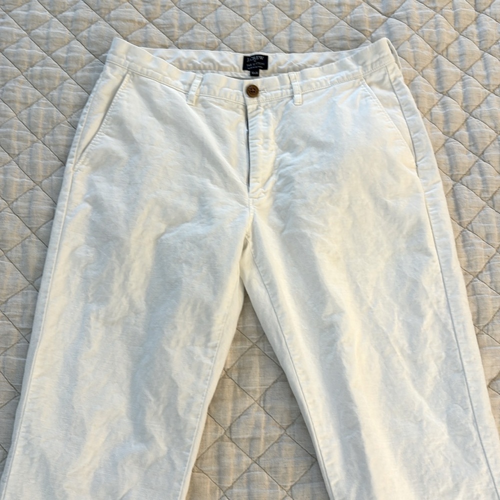 White J. Crew Cotten linen pants
